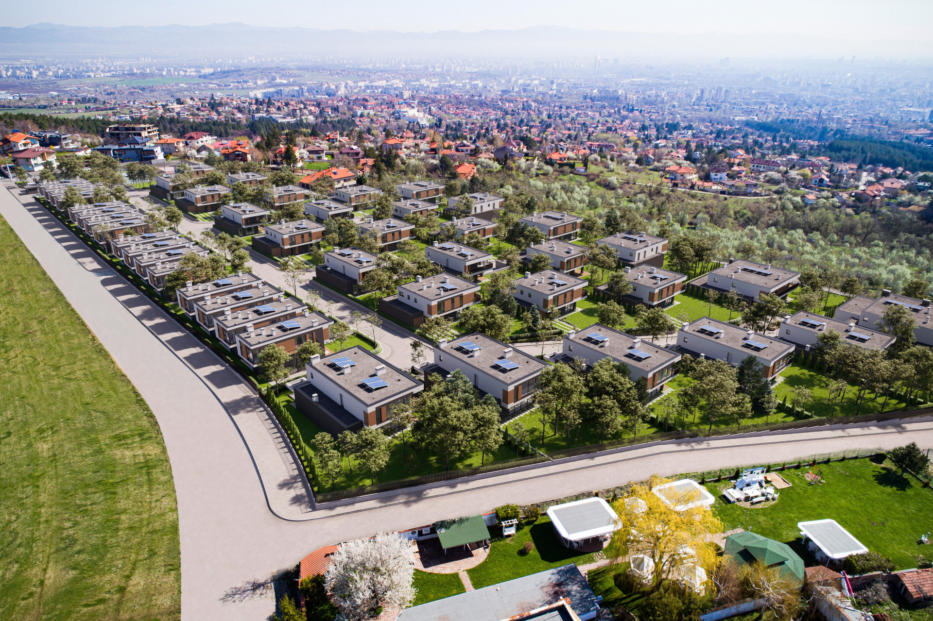 Sunny View - a closed complex with modern houses in the cleanest air of Sofia