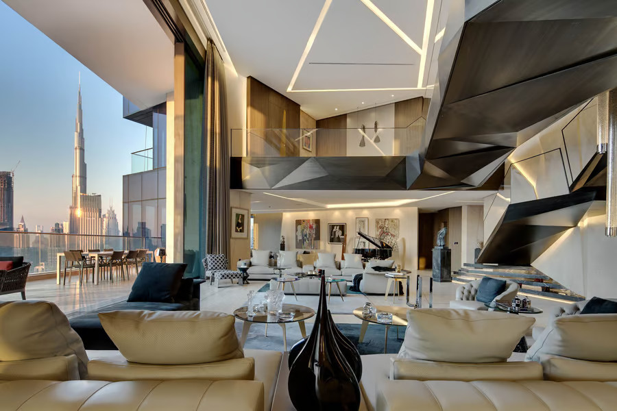 Top floor Volante Penthouse Apartment with Burj Khalifa View - Real ...